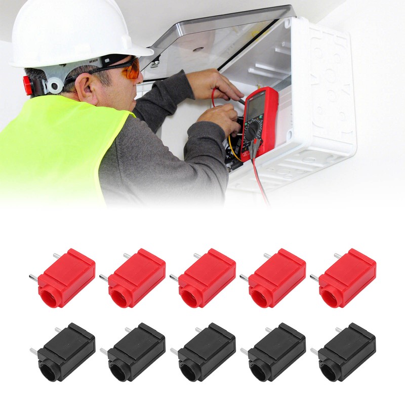 10Pcs PCB Banana Socket Good Conductivity 4mm Corrosion Resistance Stable