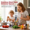 2Pcs Stainless Steel Hot Pot Strainer Spoons Boba Scoop with