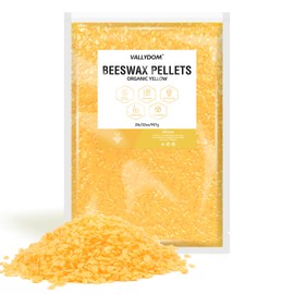 VALLYDOM Beeswax, 100% Natural Beeswax Paste, 907 Grams, an Organic Beeswax for Cosmetic Applications, Also for Candle waxes, Creams, ointments, Soaps, Wax Cloths and Wood Polishes