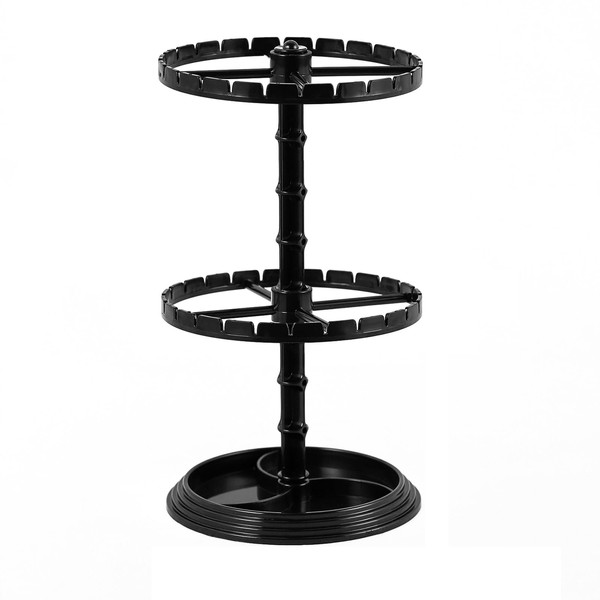 Acrylic Jewelry Stand Rotating Necklace Organizer, Clear 2-Tier Adjustable Necklace