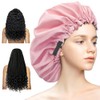 Aquior Ajustable Elástico Gorro Ducha Presenta Tamaño Cabeza Una Fina