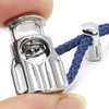 Enosea 12 PCS Metal Cord Locks Single Hole Spring Toggle