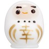 かわいい 手作り ガラス細工 幸せだるま(白) CYK494