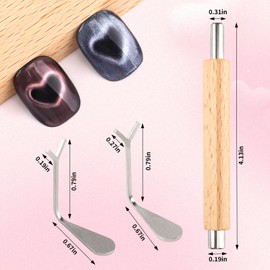 ASTONFOG Heart Cat Eye Magnet for Nails,Multifunctional Nail Magnet,Heart Magnet for Nails DIY Manicure Kit with 4 pcs Y-Shaped Guide Sticks, Nail Magnet for Home and Salon Use