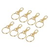 100PCS Gold Lobster Claw Clasp with Key Rings Rustproof Metal