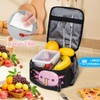 Axolotl Lunch Bag, Small Insulated Lunch Bags, Portable Thermal Lunch