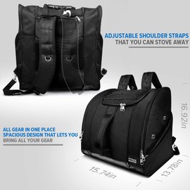 OutdoorMaster Boot Bag POLAR BEAR - 50L Ski Boots and Snowboard Boots Bag, Excellent for Travel with Waterproof Exterior & Bottom - for Men,Women and Youth - Blue