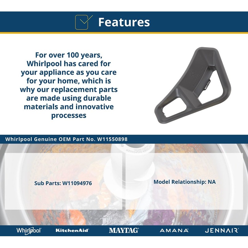 Whirlpool W11550898 Washer Dispenser Tray, Multi