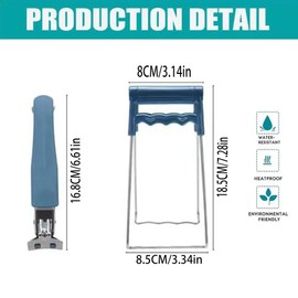 2 Pack Kitchen Hot Plate Gripper, Stainless Steel Bowl Clip, Kitchen Tongs Bowl Dish Pan Clips Tongs，Anti-Hot Bowl Dish Clip - Avoid Scalding Kitchenware Set (Lake blue)