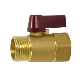 Ball Valve 1/2"BSP Lever Valve Brass Male to Female Shut Off Valve for Natural Gas, Air, Water, Fuel (Pack of 1)