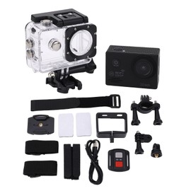 1080P 30FPS WiFi Action Camera 2.0 Inch IPS HD Wide Angle IP68 Waterproof Underwater Camera with Microphone Remote Control for Diving Snorkeling