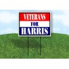 Veterans For Harris Single Sided 18x24 in Yard Road Sign