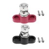 YINETTECH 2Pcs 3/8inch 12VDC 250A Insulated Terminal Stud Red and