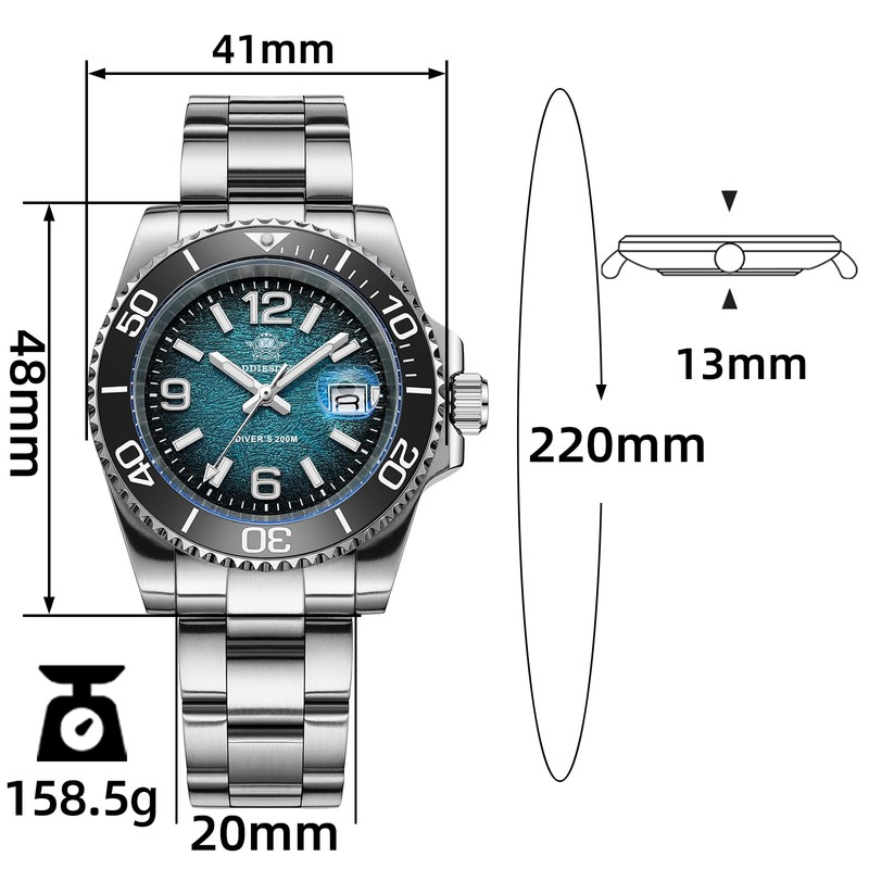 ADDIESDIVE 41 MM Dive Watches for Men Easy to Read