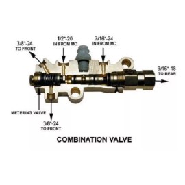 AUTO CITY CLASSIC disc brake proportioning valve disc drum pv2 mounts below master cylinder chrome