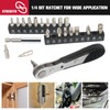 STREBITO Mini Ratchet Set, 22-Piece 1/4 Ratchet Right Angle Screwdriver,