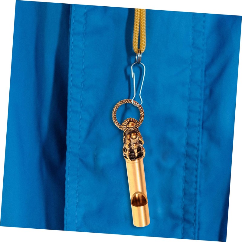 LABRIMP Portable Copper Whistle Keychain Loud Camping Whistle for Hiking
