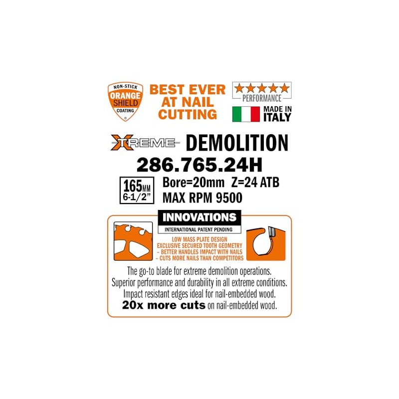 ITK Xtreme Demolition Framing Blade, 24 Teeth, 1.2mm Thickness, for