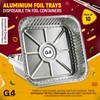 G4GADGET 10 Pack Aluminium Foil Baking Trays - 20x20cm Square