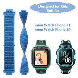 Polyjoy Children's Nylon Bracelets Compatible with Z7/Z6/Z1 Watch Phone, Smartwatch Replacement Bands for Girls Boys - Soft Adjustable, No gemstone