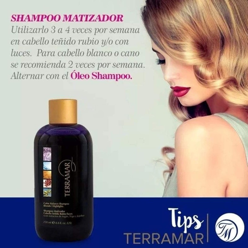 Shampoo Matizador Para Cabello Terramar By Gaero Shop | Rubios