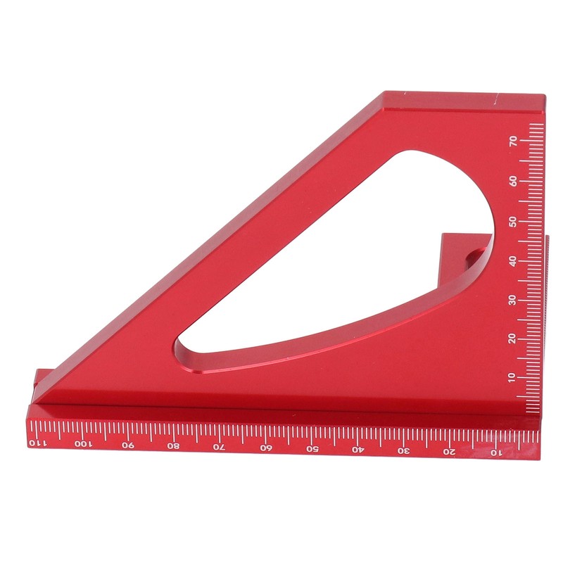 3D Mitre Angle Ruler Aluminum Alloy Professional Red 45 Degree