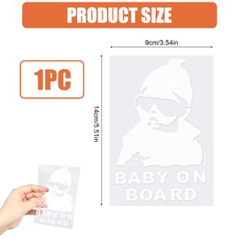 Baby on Board Sticker Car, Weatherproof and UV-Resistant, 12 x 7 cm Baby on Board Sticker Car, Finest Folia Design Sticker