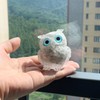 ACEDSGN White Turquoise 2.4'' Crystal Owl Figurine Ornaments Decorative Resin