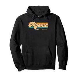 Vintage Sunset Stripes Myoma, Pennsylvania Pullover Hoodie