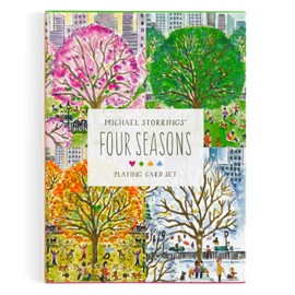 Galison Four Seasons – Playing Card Set Includes 2 Standard Card Decks Featuring Unique Cityscapes and Landscapes Throughout