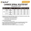 SpeTool Upcut Spiral Router Bits Extra Long (4 inch) with