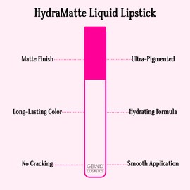 Gerard Cosmetics HydraMatte Liquid Lipstick Wine Down | Wine Lipstick with Matte Finish | Long Lasting and Non-Drying | Super Pigmented Fully Opaque Lip Color
