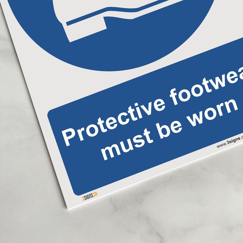 Protective Footwear Must Be Worn Sign – A4 Mandatory PPE