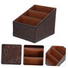 Ciieeo Leather Storage Box Desktop Organizer Remote Control Holder Scissors