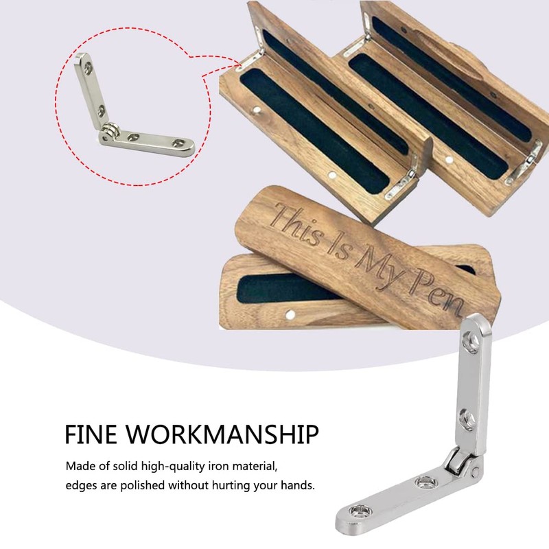 Rddconkit 10 Pcs 90 Degree Hinges Wooden Box Gift Wine
