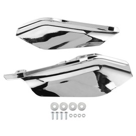 2Pcs Air Deflector Trim Heat Shield Motorcycle MidFrame Trim Fit For Touring and Trike Models 20092018.(Chrome )