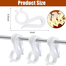 Konictom 100 Pack Mini Christmas Light Clips for Outdoor Decoration – Weatherproof Gutter, Shingle & Roof Hooks for String Lights, C6, C7, C9, Icicle & Rope Lights