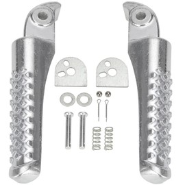 YOXUFA Mini Bike Foot Pegs Footrest Assembly for Coleman BT200X CT200U Trail 200 CT200U-EX CT100u Trail 100 CC100X 196cc 200cc 6.5hp Powersports Motor Left Right Silver 2 pack Parts