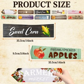 10 Pcs Farmers Market Directional Sign Fresh Produce Sign with 20Pcs Glue Market Theme for Party Decor Outdoors Business Supplies Not Include Wooden Stakes