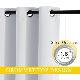 NICETOWN Patio Door Curtain Vertical Blinds, Reduce Sunlight Grommet Top Room Divider Curtain Panel Screen Partitions for Furniture Protecting (Greyish White, 80 inches Wide x 84 inches Long)