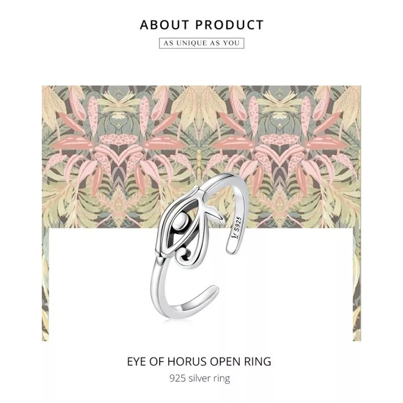 TENDER LIHOME Anillo Protección Ojo Turco Plata .925 Mujer Ajustable