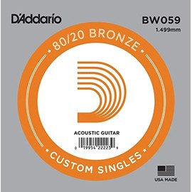 D'Addario BW059 BW059 Rose Strings for Acoustic Guitar, 80/20 Bronze, Set of 5