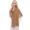 RIIQIICHY Camel Scarf for Women Ladies Lightweight Scarves Pashmina Shawls