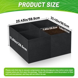 GREANER Fabric Raised Garden Bed, 6x3FT-8 Grid Garden Bed to Grow Vegetables, Heavy Plant Grow Bags for Growing Vegetables Flowers Herbs Fruits Potatoes
