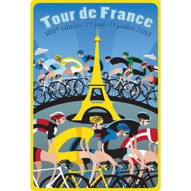 Tin Sign 20 x 30 cm Curved 2013 Tour de France 100 Decorative Gift Sign