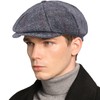 Men’s Woolen Newsboy Cap Tweed Gatsby Ivy Cabbie Flat Golf