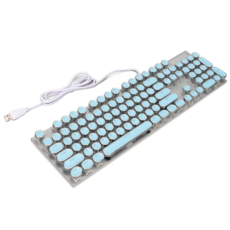 Blue Switch Mechanical Keyboard 104 Keys Backlight Ergonomic Retro Steampunk