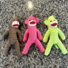 (Lot Of 3) Cozy Buddy Monkey Dog Toy