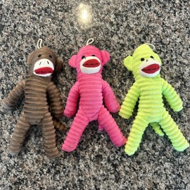 (Lot Of 3) Cozy Buddy Monkey Dog Toy