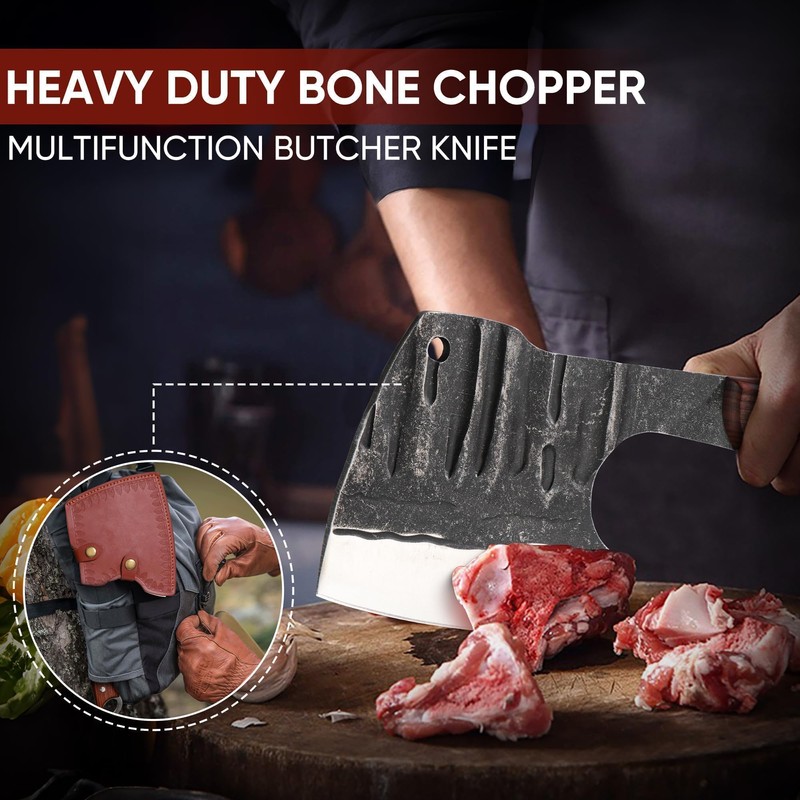 Dream Reach Meat Bone Cleaver - Knife for Meat Cutting,